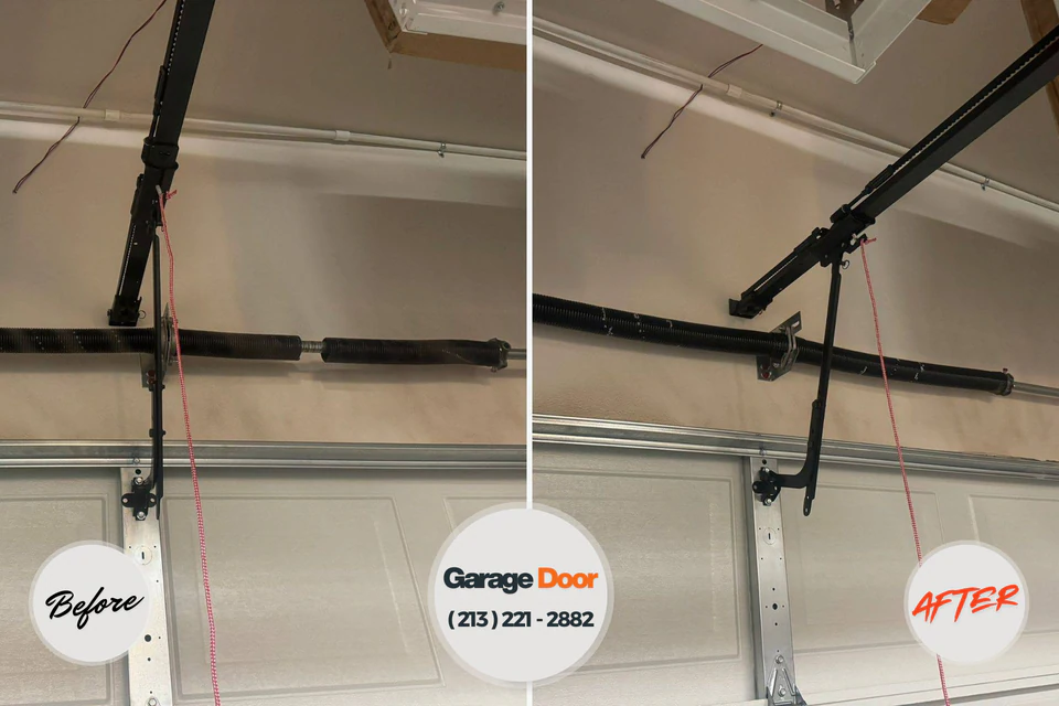 Before and after: Garage Door Emergency Repair White Oak, OH